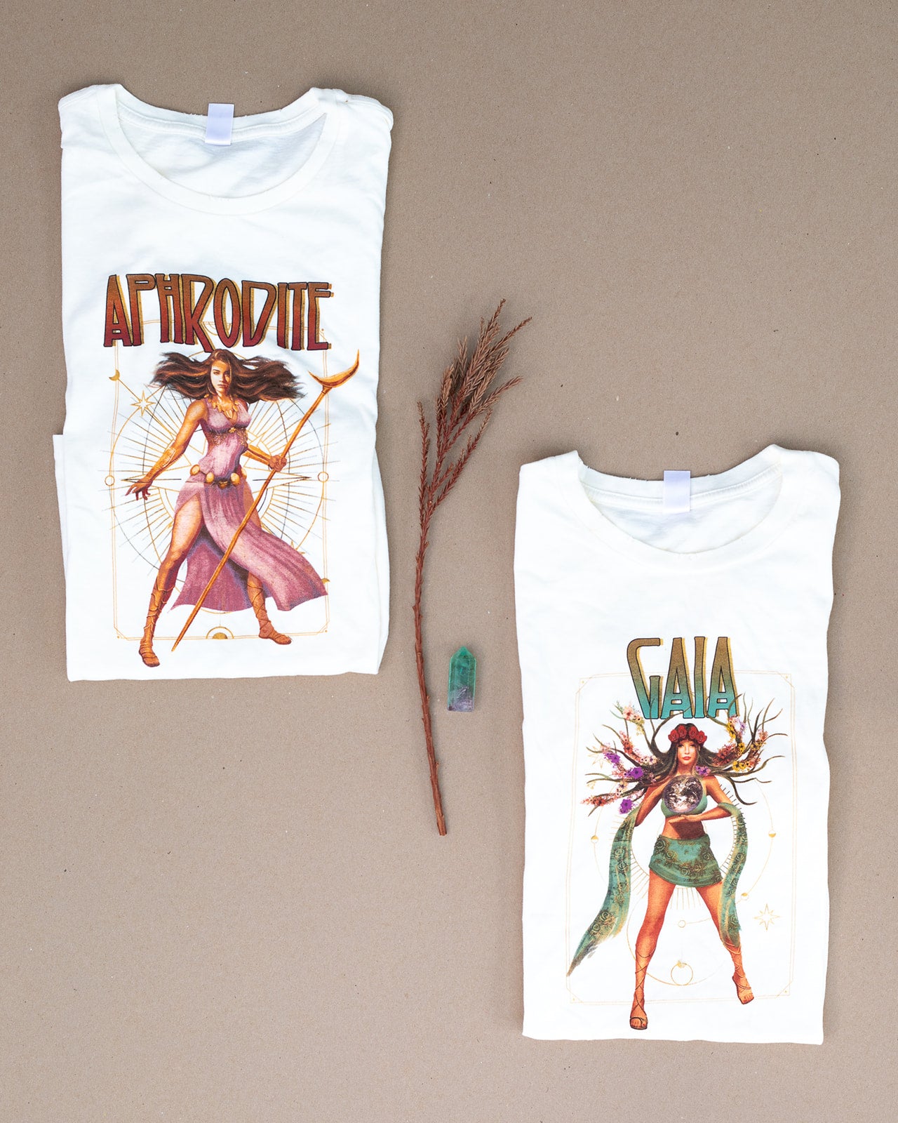 White Gaia Vintage Tee